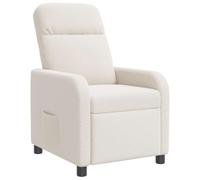 vidaXL Poltrona reclinabile Crema Bouclé