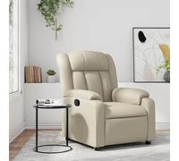 vidaXL Poltrona Reclinabile Crema in Similpelle