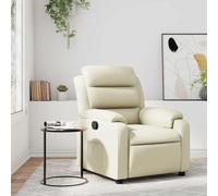 vidaXL Poltrona Reclinabile Crema in Similpelle