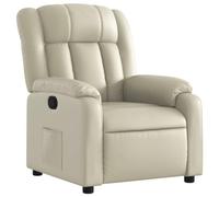 vidaXL Poltrona Reclinabile Crema in Similpelle