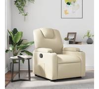 vidaXL Poltrona Reclinabile Crema in Similpelle