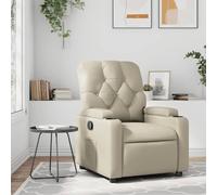 vidaXL Poltrona Reclinabile Crema in Similpelle