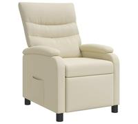 vidaXL Poltrona reclinabile Crema Similpelle