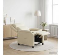vidaXL Poltrona reclinabile Crema Similpelle