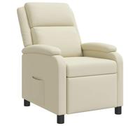 vidaXL Poltrona reclinabile Crema Similpelle