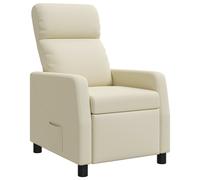 vidaXL Poltrona reclinabile Crema Similpelle