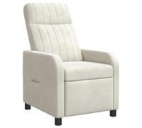 vidaXL Poltrona reclinabile Crema Velluto (V)