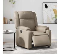 vidaXL Poltrona Reclinabile Elettrica Cappuccino in Similpelle