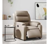 vidaXL Poltrona Reclinabile Elettrica Cappuccino in Similpelle