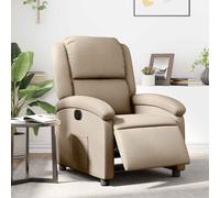 vidaXL Poltrona Reclinabile Elettrica Cappuccino in Similpelle