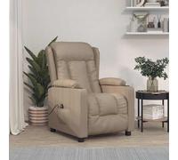 vidaXL Poltrona Reclinabile Elettrica Cappuccino in Similpelle