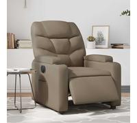 vidaXL Poltrona Reclinabile Elettrica Cappuccino in Similpelle