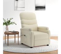 vidaXL Poltrona Reclinabile Elettrica Crema in Similpelle