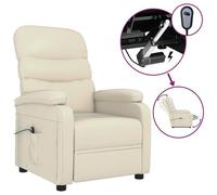VIDAXL - Poltrona Reclinabile Elettrica Crema in Similpelle