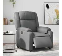 vidaXL Poltrona Reclinabile Elettrica Grigia in Similpelle