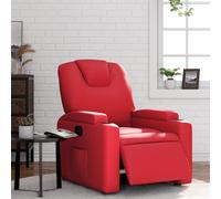 vidaXL Poltrona Reclinabile Elettrica Rossa in Similpelle