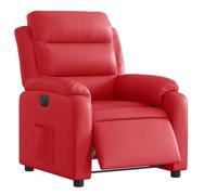 vidaXL Poltrona Reclinabile Elettrica Rossa in Similpelle