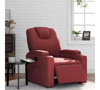 vidaXL Poltrona Reclinabile Elettrica Rosso Vino in Similpelle