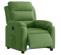 vidaXL Poltrona Reclinabile Elettrica Verde Chiaro in Velluto