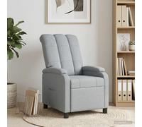 vidaXL Poltrona reclinabile Grigio Chiaro Tessuto