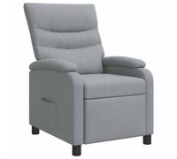 vidaXL Poltrona reclinabile Grigio Chiaro Tessuto