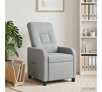 vidaXL Poltrona reclinabile Grigio Chiaro Tessuto