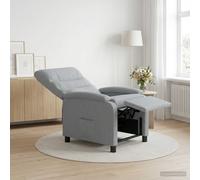 vidaXL Poltrona reclinabile Grigio Chiaro Tessuto