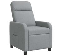 vidaXL Poltrona reclinabile Grigio Chiaro Tessuto