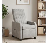 vidaXL Poltrona reclinabile Grigio Chiaro Velluto (V)