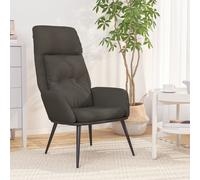 vidaXL Poltrona Reclinabile Grigio Scuro in Similpelle Scamosciata