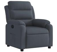 vidaXL Poltrona Reclinabile Grigio Scuro in Velluto