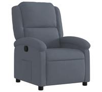 vidaXL Poltrona Reclinabile Grigio Scuro in Velluto
