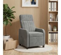 vidaXL Poltrona reclinabile Grigio Scuro Velluto (V)