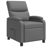 vidaXL Poltrona reclinabile Grigio Similpelle