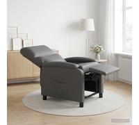 vidaXL Poltrona reclinabile Grigio Similpelle