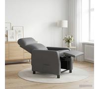 vidaXL Poltrona reclinabile Grigio Similpelle