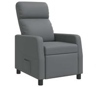 vidaXL Poltrona reclinabile Grigio Similpelle