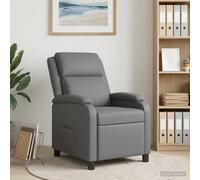 vidaXL Poltrona reclinabile Grigio Similpelle
