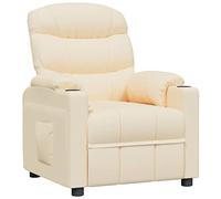 vidaXL Poltrona Reclinabile in Tessuto Crema