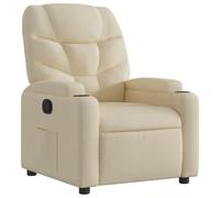 vidaXL Poltrona Reclinabile in Tessuto Crema