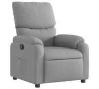 vidaXL Poltrona Reclinabile in Tessuto Grigio Chiaro