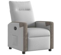 vidaXL Poltrona Reclinabile in Tessuto Grigio Nuvola, poltrona reclinabile, poltrona elettrica, poltrona singola, poltrona reclinante, poltrona