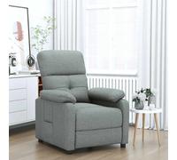 vidaXL Poltrona Reclinabile in Tessuto Grigio Scuro