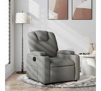 vidaXL Poltrona Reclinabile in Tessuto Grigio Scuro