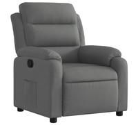 vidaXL Poltrona Reclinabile in Tessuto Grigio Scuro