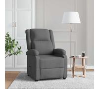 vidaXL Poltrona Reclinabile in Tessuto Grigio Scuro, poltrona reclinabile, poltrona elettrica, poltrona singola, poltrona reclinante, poltrona