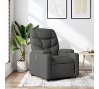vidaXL Poltrona Reclinabile in Tessuto Grigio Scuro