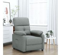 vidaXL Poltrona Reclinabile in Tessuto Grigio Scuro