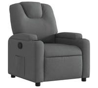 vidaXL Poltrona Reclinabile in Tessuto Grigio Scuro