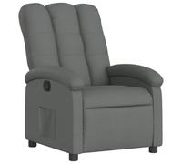vidaXL Poltrona Reclinabile in Tessuto Grigio Scuro
